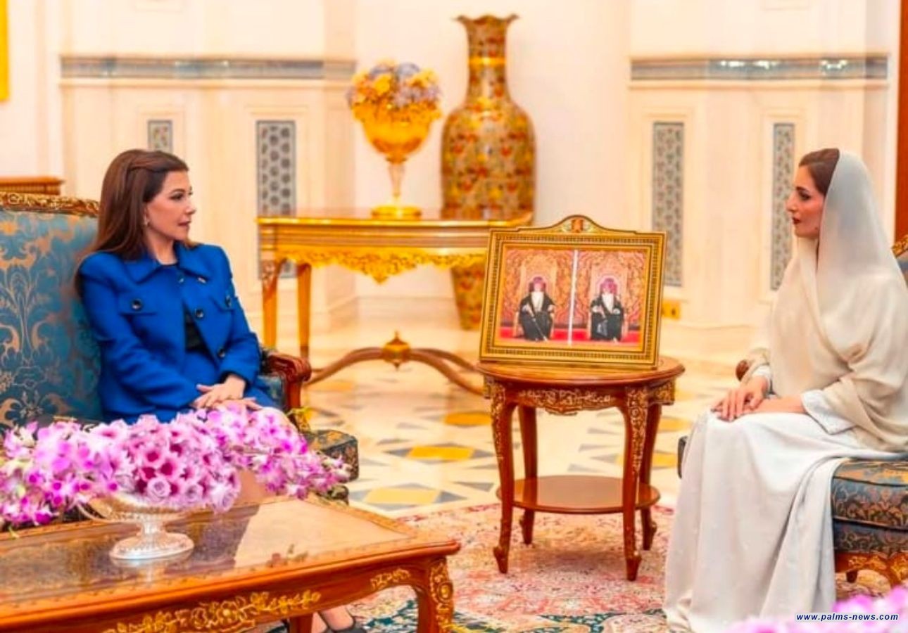 السيدة عهد بنت عبد الله تستقبل الفنانة ماجدة الرومي في قصر البركة